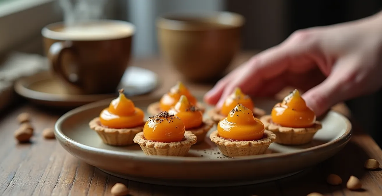 Plateau de mignardises créoles miniatures avec mini-mousses et bonbons miel